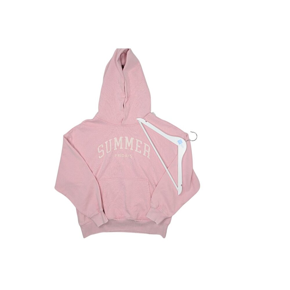 GAP x Summer Fridays Heavyweight Oversized Logo Hoodie in Pure Pink
